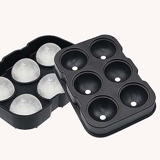 KitchnIQ™ Round Ice Ball Mold (6-Cavity) — BPA-Free Silicone