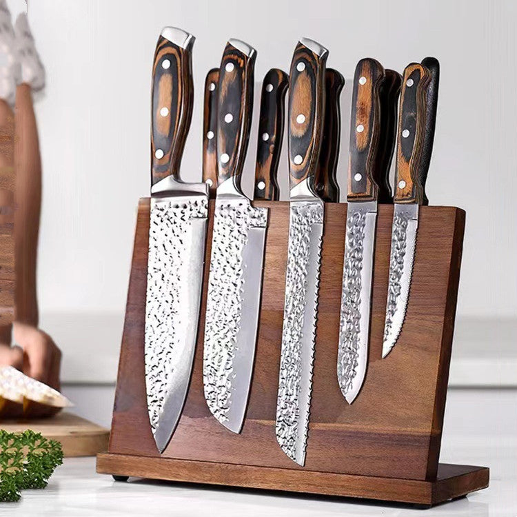 Magnetic knife holder with wide base — countertop storage — KitchnIQ