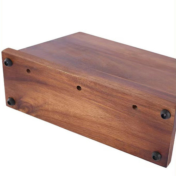 Freestanding solid-wood magnetic knife block — double-sided — KitchnIQ